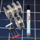 100' Solar Tabbing Wire 16' Bus Wire 1 Flux Pen & 3 Diodes for DIY Solar Panel