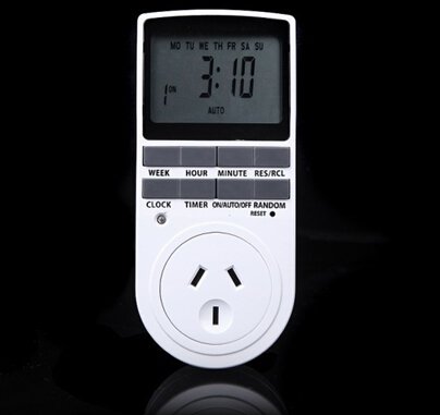 AU type Plug in Programable Timer Switch 24h 7 Day week Digital LCD display
