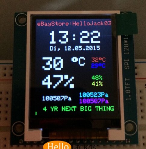 NANO V3 Climate Monitor Kit DHT11 RTC GY65 1.8