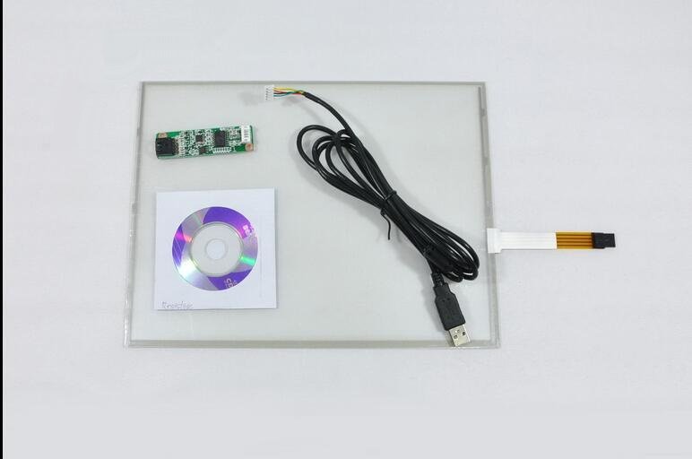 12" 12.1" Inch 4 Wire Resistive Touch Screen Panel 260 x 198 mm USB Controller
