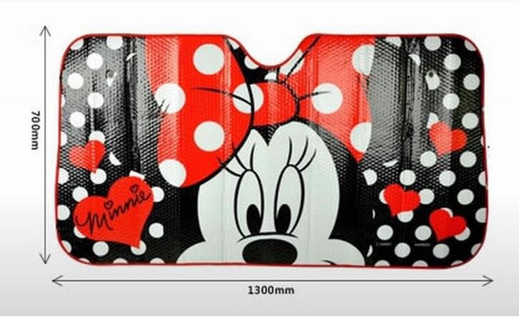 New Cartoon Car Windshield Sun Shade Minnie Mouse Cars Lightning Front Red Cute