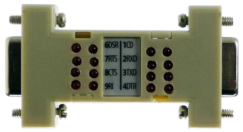 RS232 to RS232 Tester diagnostic tool w/ LED indicators Protocol Signal