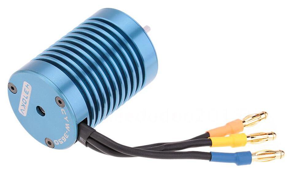 3650 4370KV 4P Sensorless Brushless Motor +45A Brushless ESC 1/10 RC Car Motor