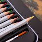 48 Water Colors Soluble Watercolor Sketching Colored Art Drawing Pencils Tin Box