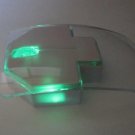 New Silent Click Ultrathin See Through Optical Wireless Green LED Mouse Portable