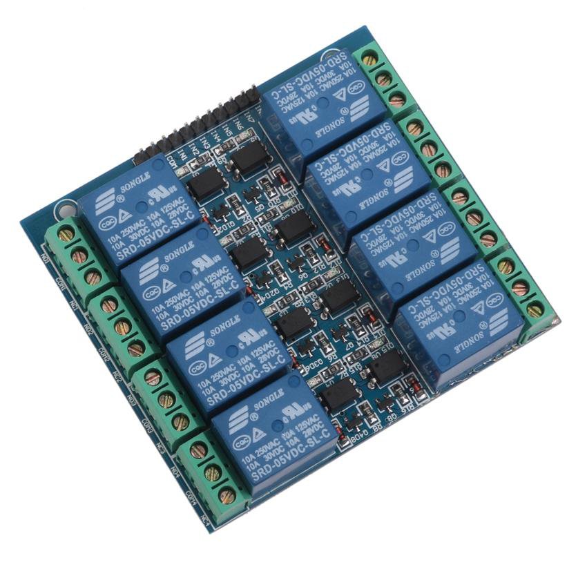 5V 10A 8 Channel Port Relay Module Optical Isolation for Arduino ...