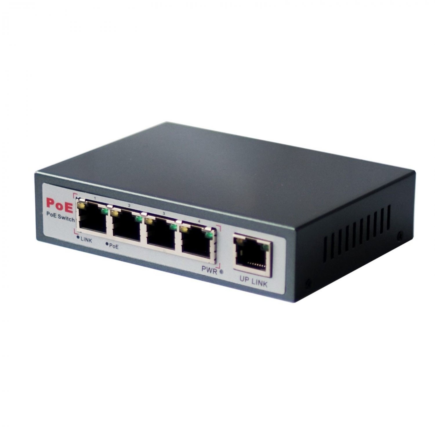 New 4 port 4CH 10 100M PoE Switch Hub 10M 100M Support Power over ...