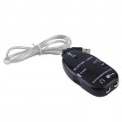 Great Guitar to USB Interface Audio Voice Sound Link Cable Music Recording Adapter Black