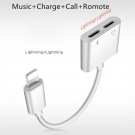 2In1 Lightning Headphone Jack Adapter two Lightning ports for iPhone X 7 8 Plus