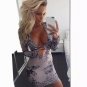 Nice Sexy Sequins Deep V Neck Bandage Bodycon Evening Cocktail Party Mini Dress