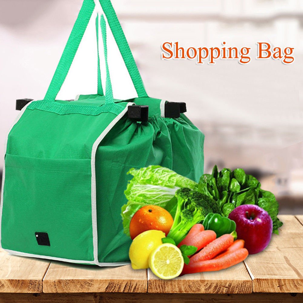 5X Strong Reusable Supermarket Shopping Mall Trolley Tote Grocery Bags ...