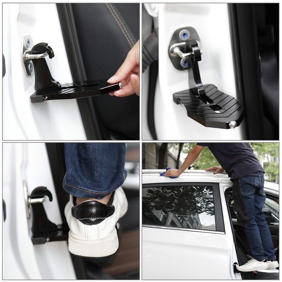 Foldable Car Door Latch Hook Step Ladder Foot Pedal SUV Cleaning Truck Roof Top