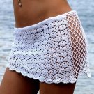 Lace Beach Cover Up Skirt Sexy Crochet Knitted Beachwear Short Bathing Swim Suit