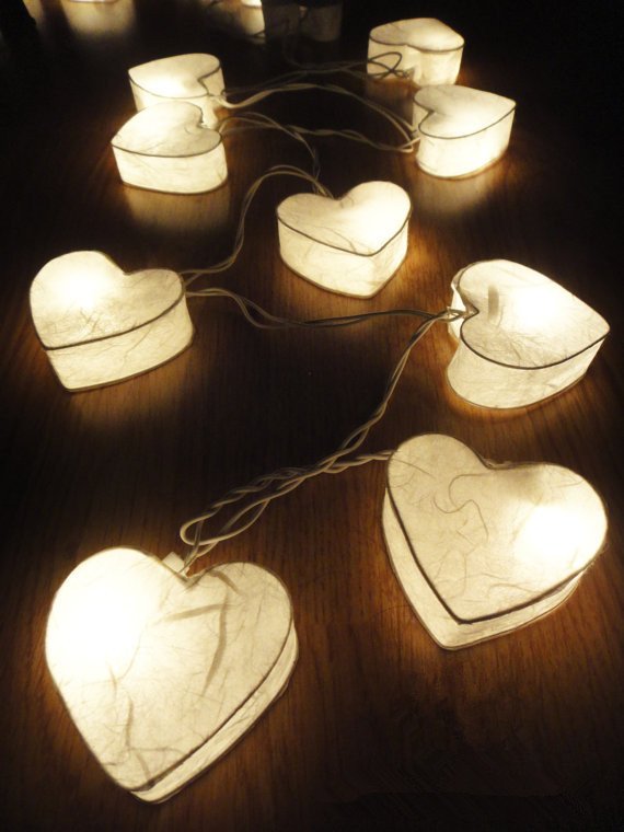 string of hearts light