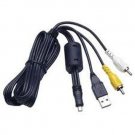 8 Pin USB & AV Audio Video Cable Cord for Select Casio Elixim Cameras