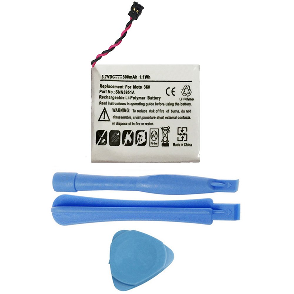 300mAh WX30 Battery Replacement for Motorola Moto 360 1st Gen 2014 SNN5951A