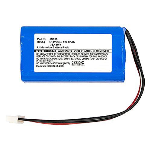 5200mAh ID659 Battery Replacement for Sony SRS-XB3, SRS-XB30 Bluetooth ...