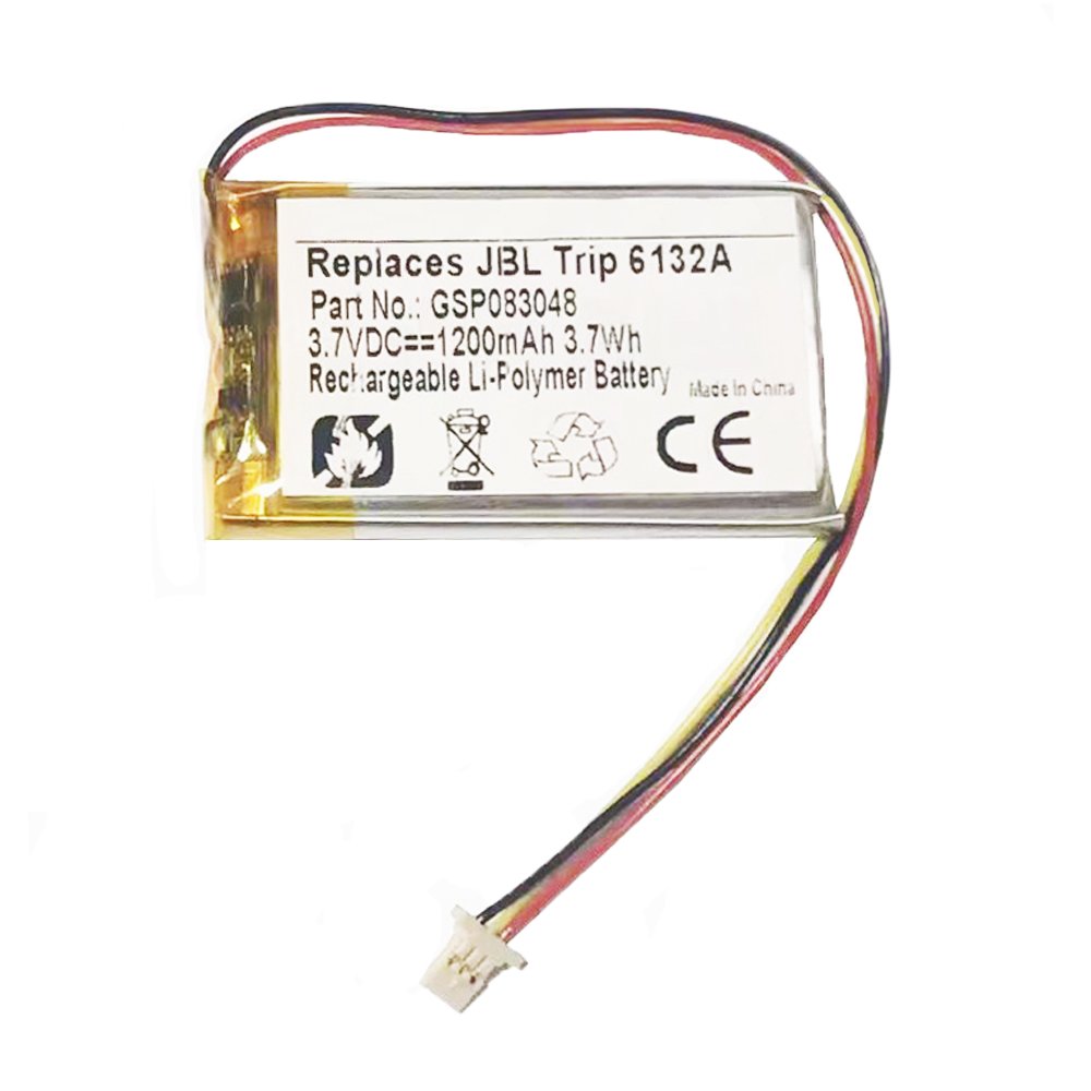 1200mAh GSP083048 Battery Replacement for JBL Trip 6132A-JBLTRIP Speaker