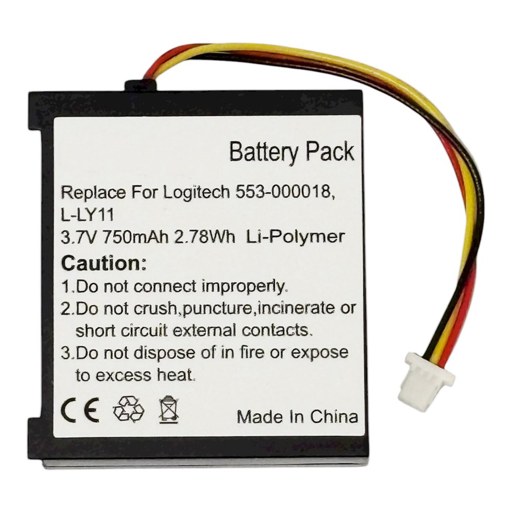 750mAh L-LY11 Battery Replacement for Logitech G930 Gaming Headset 533-000018