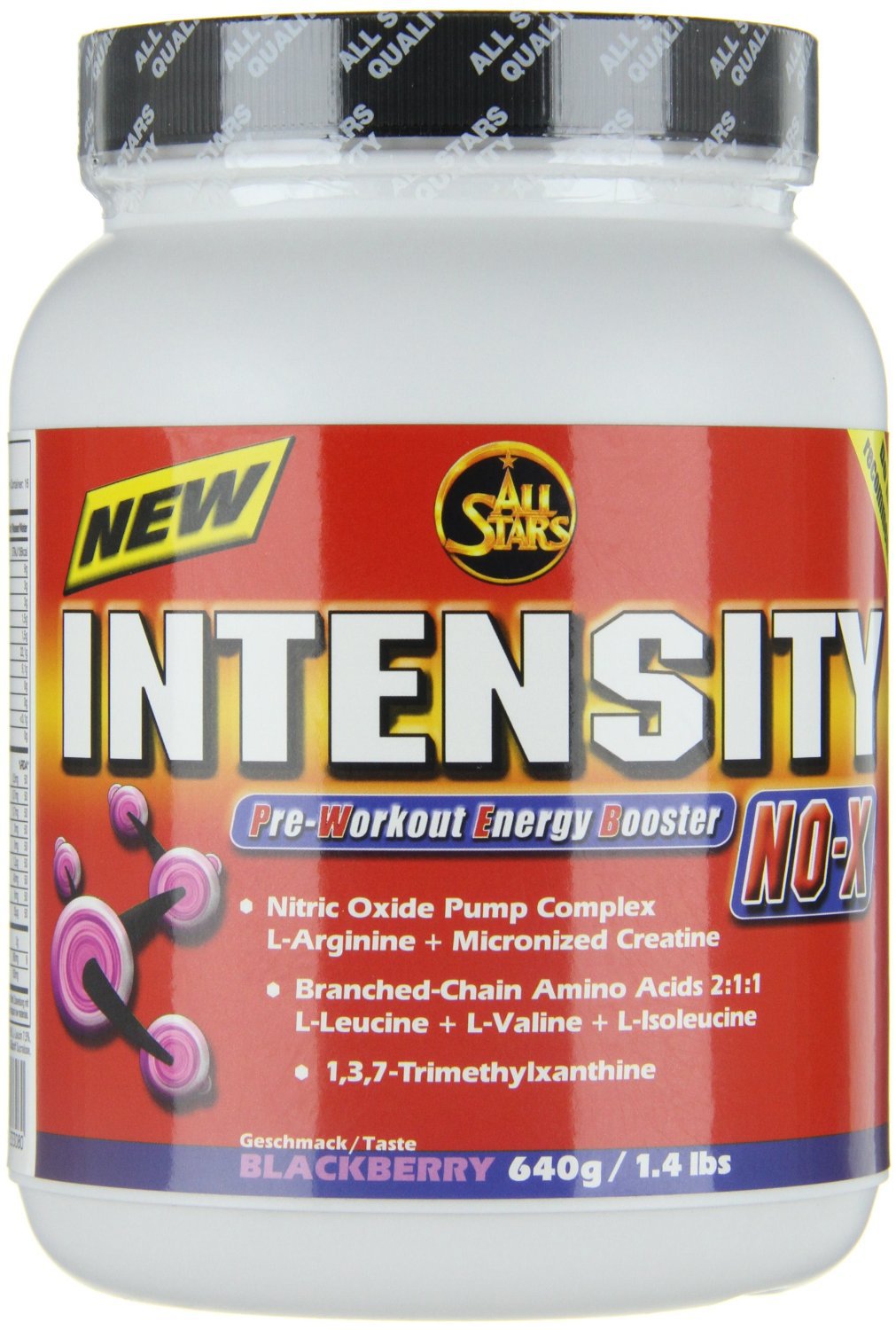 All Stars Intensity NOX Blackberry PreWorkout Energy Booster 640g