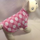 dog shirt X SMALL Brand New Handmade pink dots dog shirts fleece sweater sweatshirt puppy