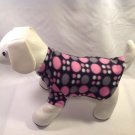 dog shirt X SMALL black with pink and gray dots dog shirts fleece sweater sweatshirt puppy