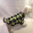 dog shirt X SMALL lime with navy skulls dog shirts fleece sweater sweatshirt puppy