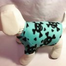 dog shirt SMALL mint blue green with skulls dog shirts fleece sweater sweatshirt puppy