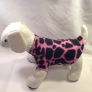 dog shirt SMALL pink and black giraffe dog shirts fleece sweater sweatshirt puppy