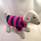 dog shirt SMALL pink and navy striped dog shirts fleece sweater sweatshirt puppy