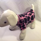 dog shirt MEDIUM pink and black giraffe dog shirts fleece sweater sweatshirt puppy