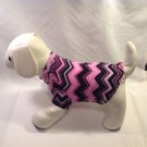 dog shirt MEDIUM pink chevron dog shirts fleece sweater sweatshirt puppy