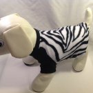 dog shirt LARGE black white zebra dog shirts fleece sweater sweatshirt puppy