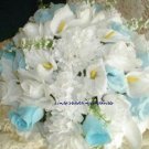 Carnations Roses & Calla Lilies Wedding bouquet