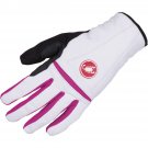 Castelli Cromo Cycling Women's Long Finger Glove Pink/White/Black Small NEW