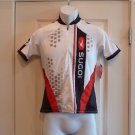 Sugoi Women's Sky Ride Jersey Medium White/Black/Red Cycling Tri New
