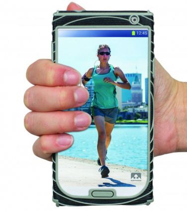 Nathan SonicGrip for Samsung Galaxy S4 Running Arm Band Black/Grey NEW