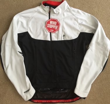 Specialized Element 2.0 Windstopper Cycling Jacket White/Black Mens Medium New