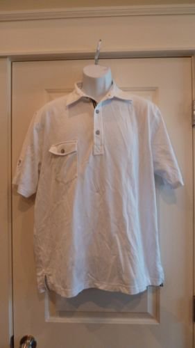 Ashworth Men's Performance EZ-Sof Golf Polo White Large NEW