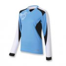 Louis Garneau Women's Evo Cycling Jersey Long Sleeve Blue/White Medium New