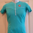 Castelli Women's Subito Jersey Aqua Blue Small Cycling NEW