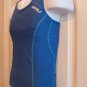 2XU Women's Active Tri Singlet Blue Small Cycling NEW