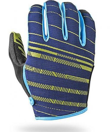 Specialized Lodown Full Finger Cycling Gloves Navy/Hyper Green Mens New