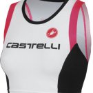 Castelli Women's Free Donna Singlet White/Pink Cycling Tri NEW