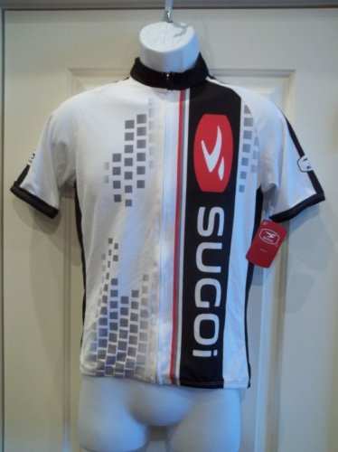 New Sugoi Womens Evolution Jersey White/Red/Black Medium Cycling