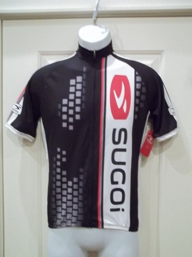 New Sugoi Mens Evolution Jersey Small Black/White/Red Cycling