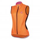 Castelli Velo Women's Cycling Vest Fluorescent Orange Small NEW