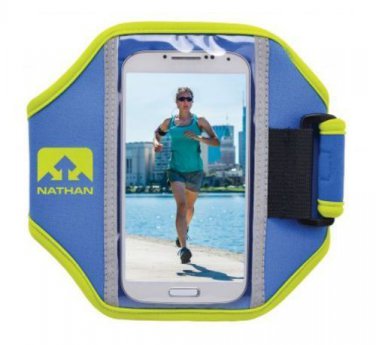 Nathan Super 5K cell phone/Music Carrier running Arm Case Blue NEW