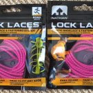Nathan Road Lock Laces Running Fitness Shoe Laces Purple 2 Pairs New