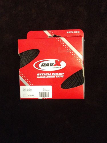 RavX Design Black/Blue Stitch Wrap Bicycle Handlebar Tape